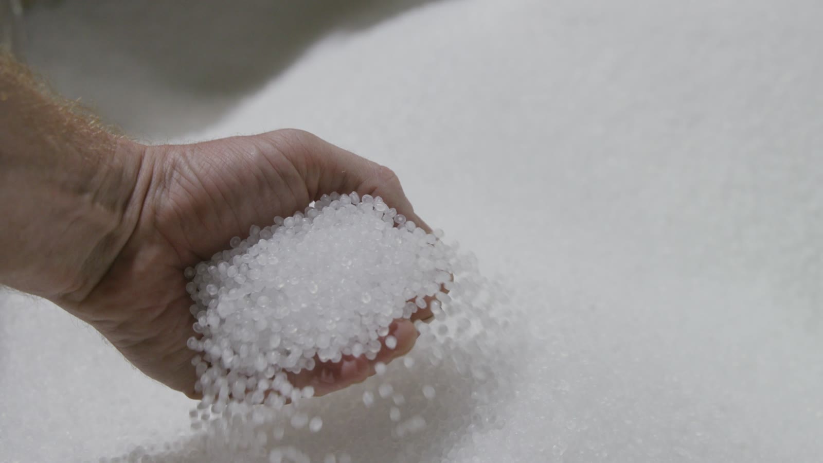 Engineering plastic pellets in an industrial setting